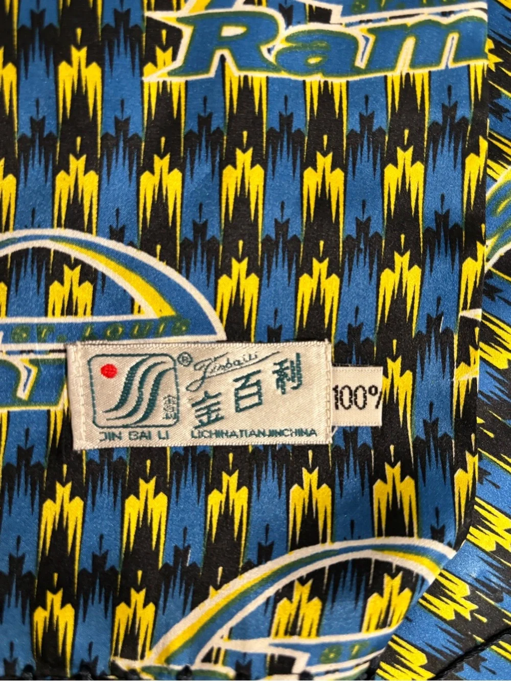 Los Angeles 100% Silk Rams Blue & Yellow Team Scarf